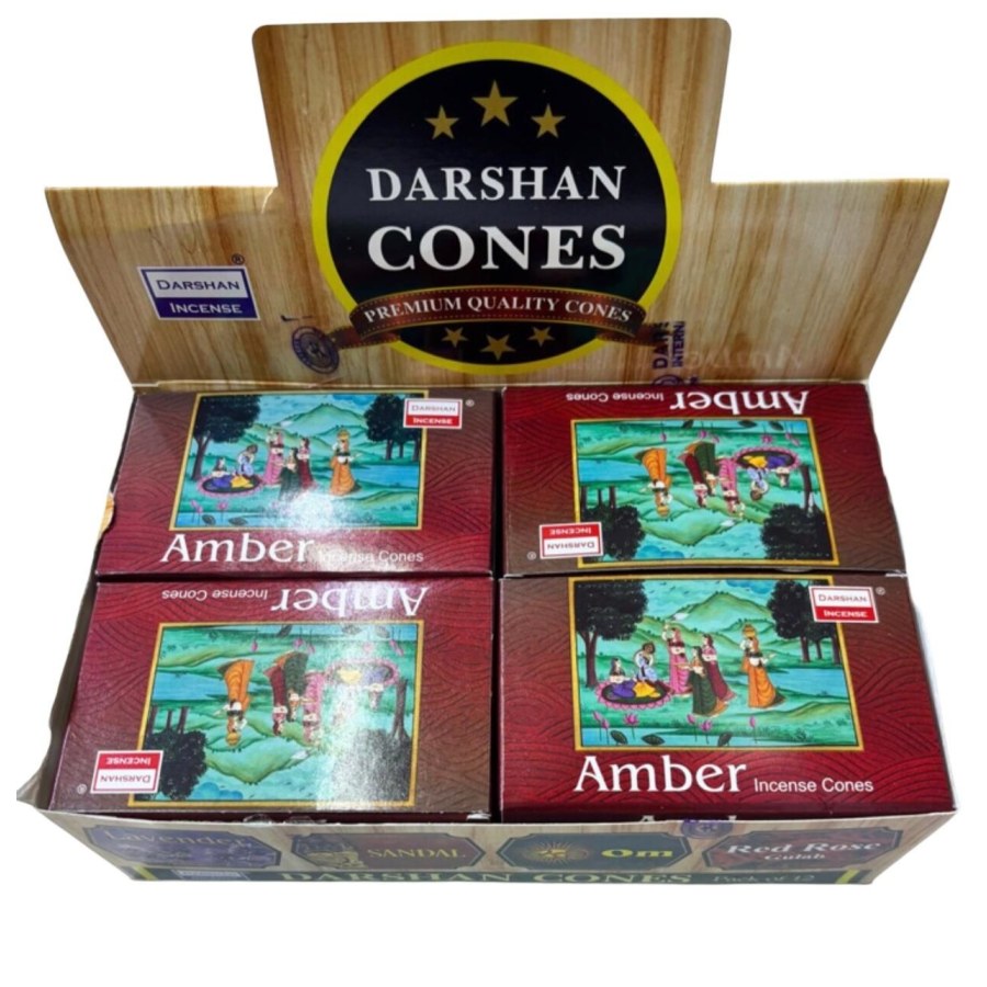 Darshan Amber (Kehribar) Konik Tütsü İncense Cones