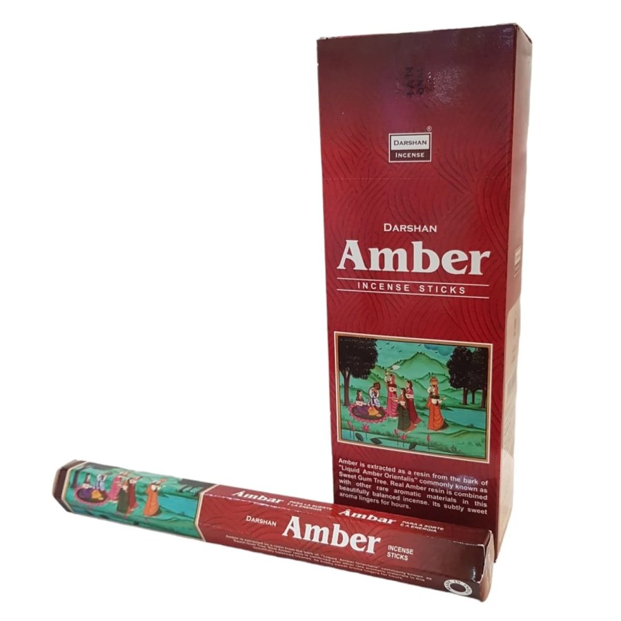 Darshan Amber Kokulu Altıgen Çubuk Tütsü