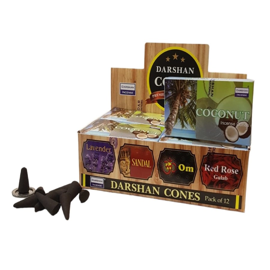 Darshan Hindistan Cevizi Konik Tütsü Coconut Incense Cones