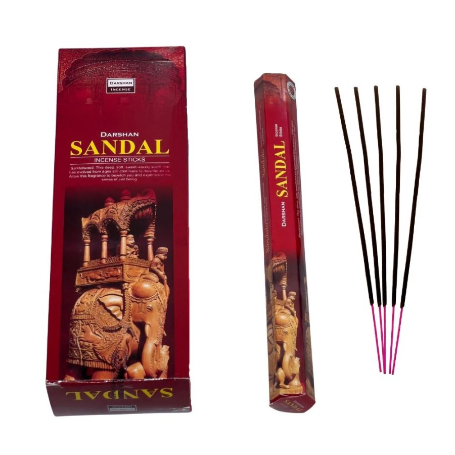 Darshan Sandal Kokulu Altıgen Çubuk Tütsü