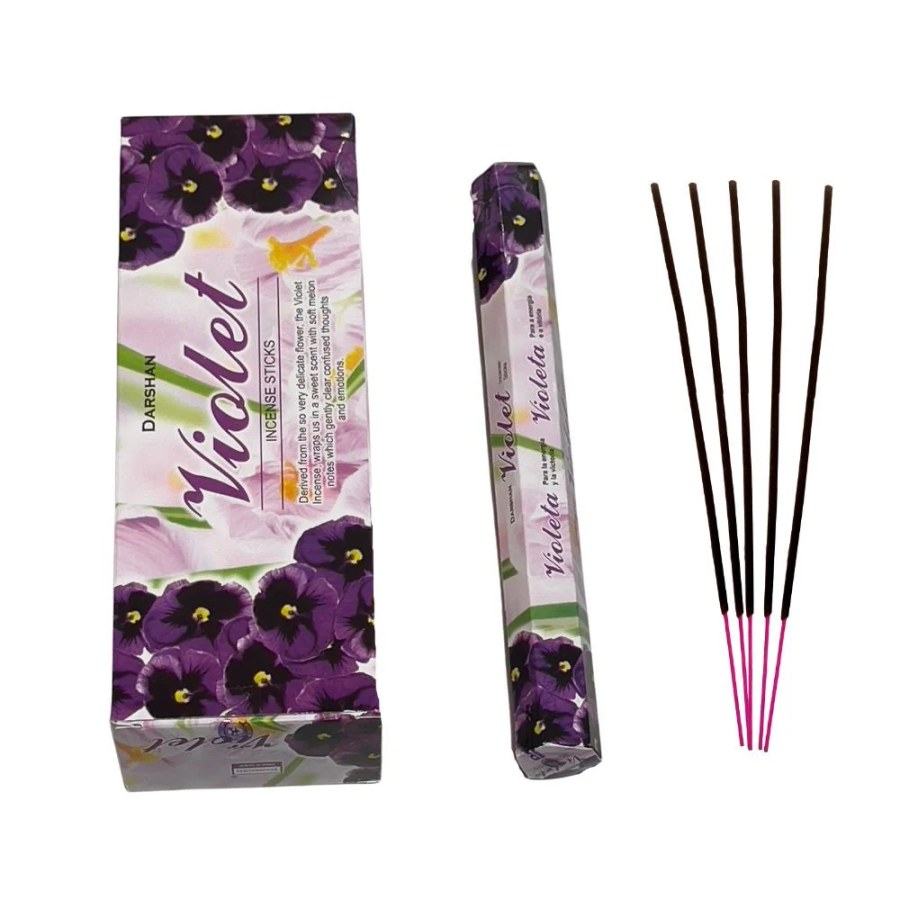 Darshan Violet (Menekşe) Kokulu Altıgen Çubuk Tütsü