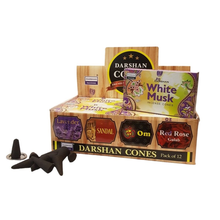 Darshan White Musk Konik Tütsü Incense Cones