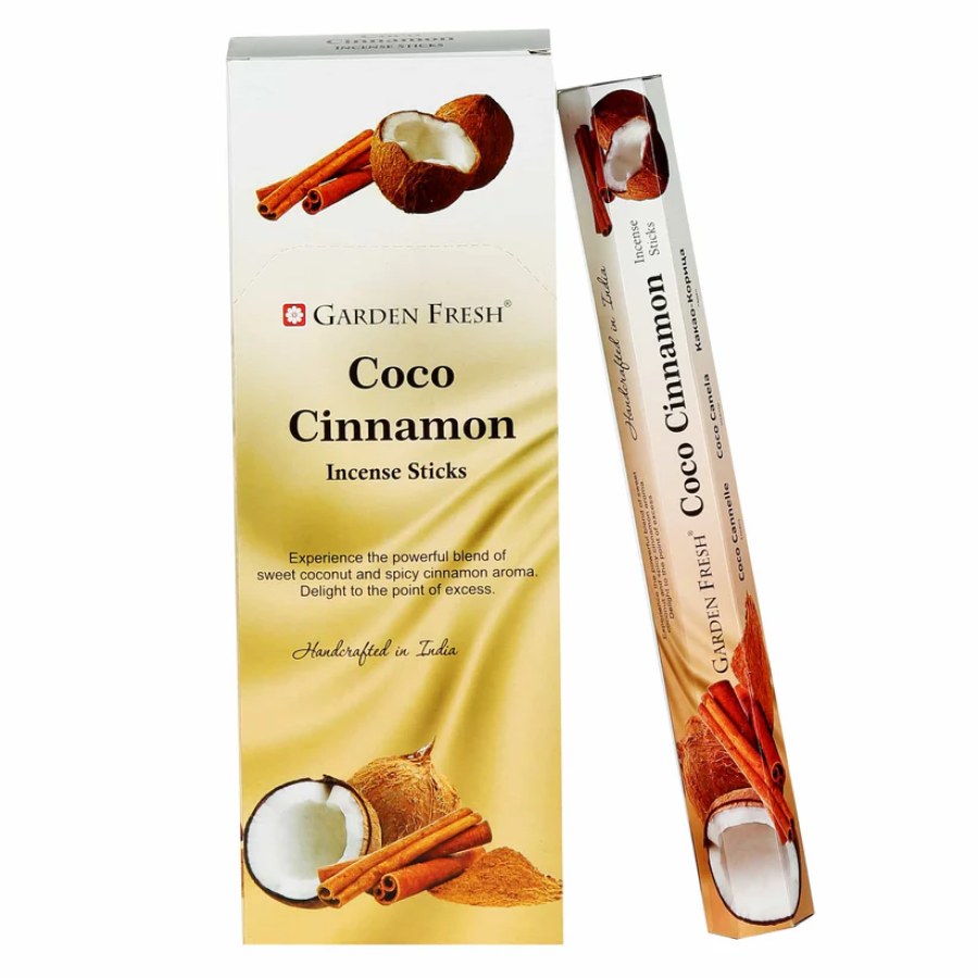 Garden Fresh Coco Cinnamon (Hindistan Cevizi Tarçın) Kokulu Altıgen Çubuk Tütsü