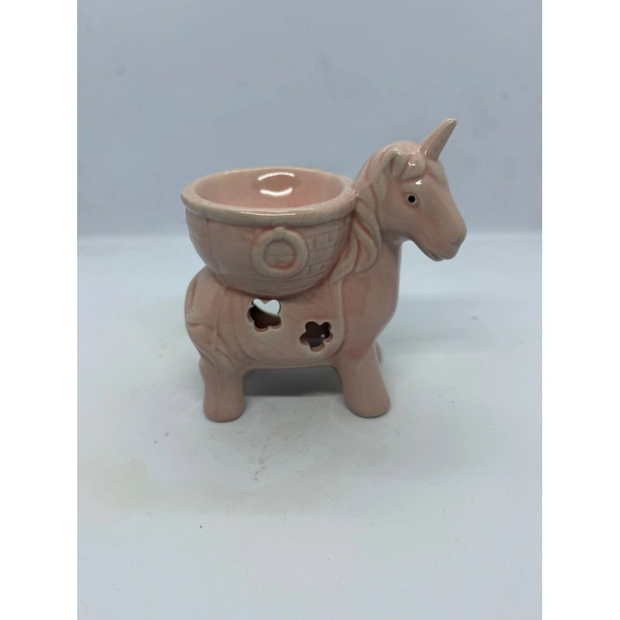Unicorn Seramik Buhurdanlık (Pembe & Beyaz)