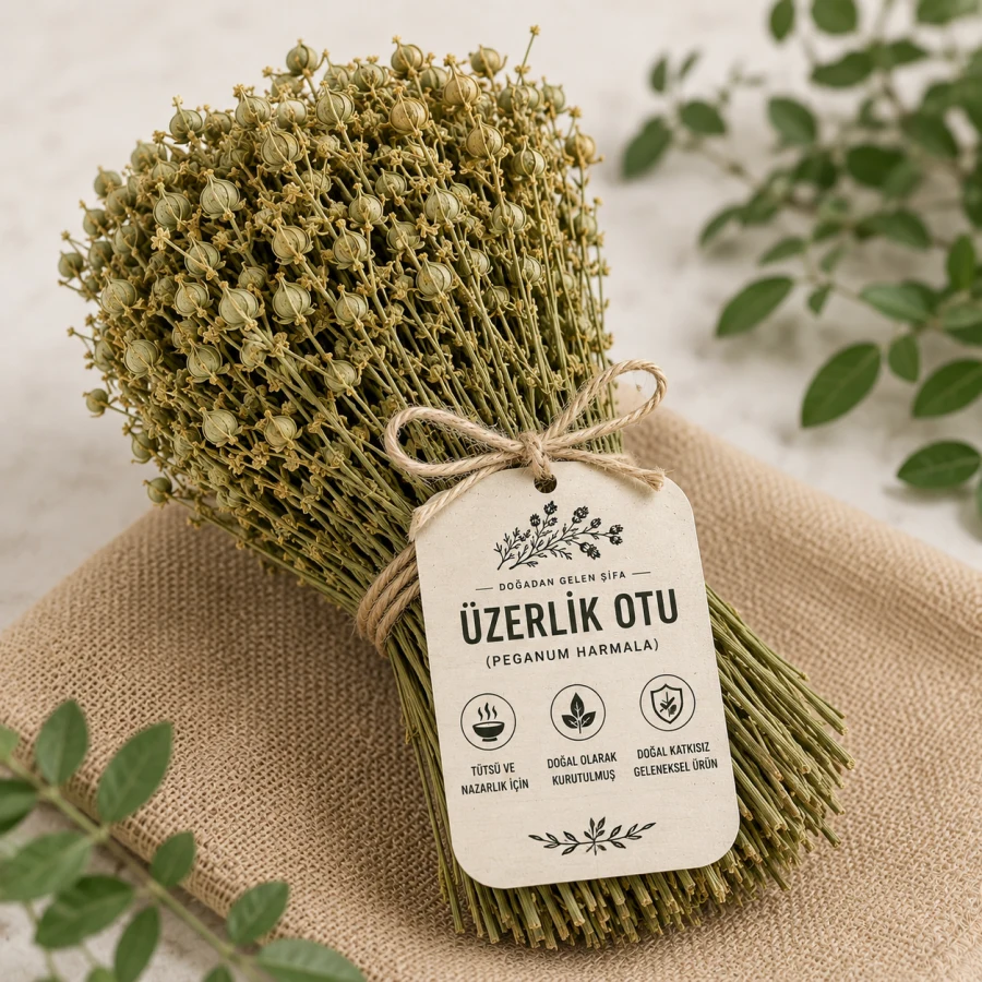 Üzerlik Otu Demeti – Doğal Kurutulmuş | Tütsü ve Dekoratif Kullanım
